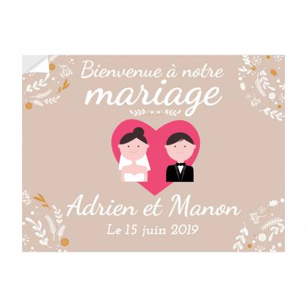 Stickers mariage en ligne  Impression autocollant mariage pas cher